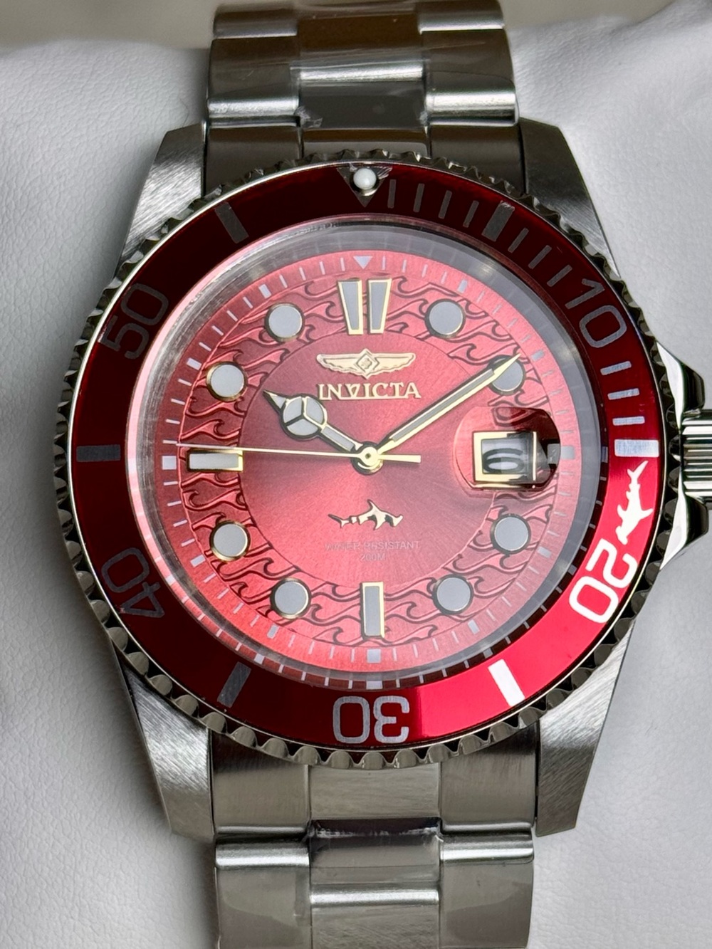 Invicta Pro Diver Red Dial/Bezel 42mm Quartz Dive Watch 50888 NWT